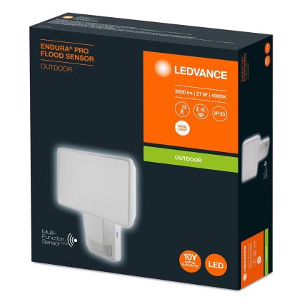 Ledvance - LED-seinävalonheitin anturilla ulkokäyttöön FLOOD LED / 27W / 230V IP55