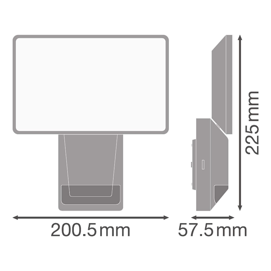 Ledvance - LED-seinävalonheitin anturilla ulkokäyttöön FLOOD LED / 27W / 230V IP55