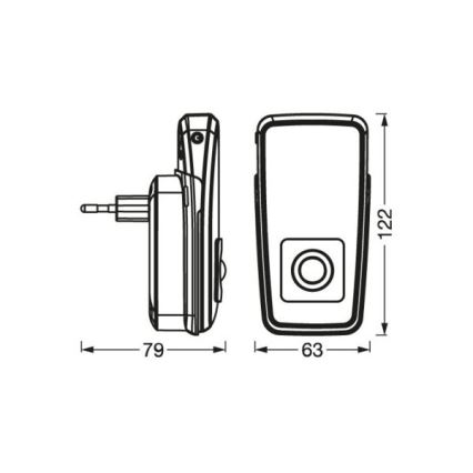 Ledvance - LED Suuntapistorasiavalo sensorilla LUNETTA LED/2W/230V