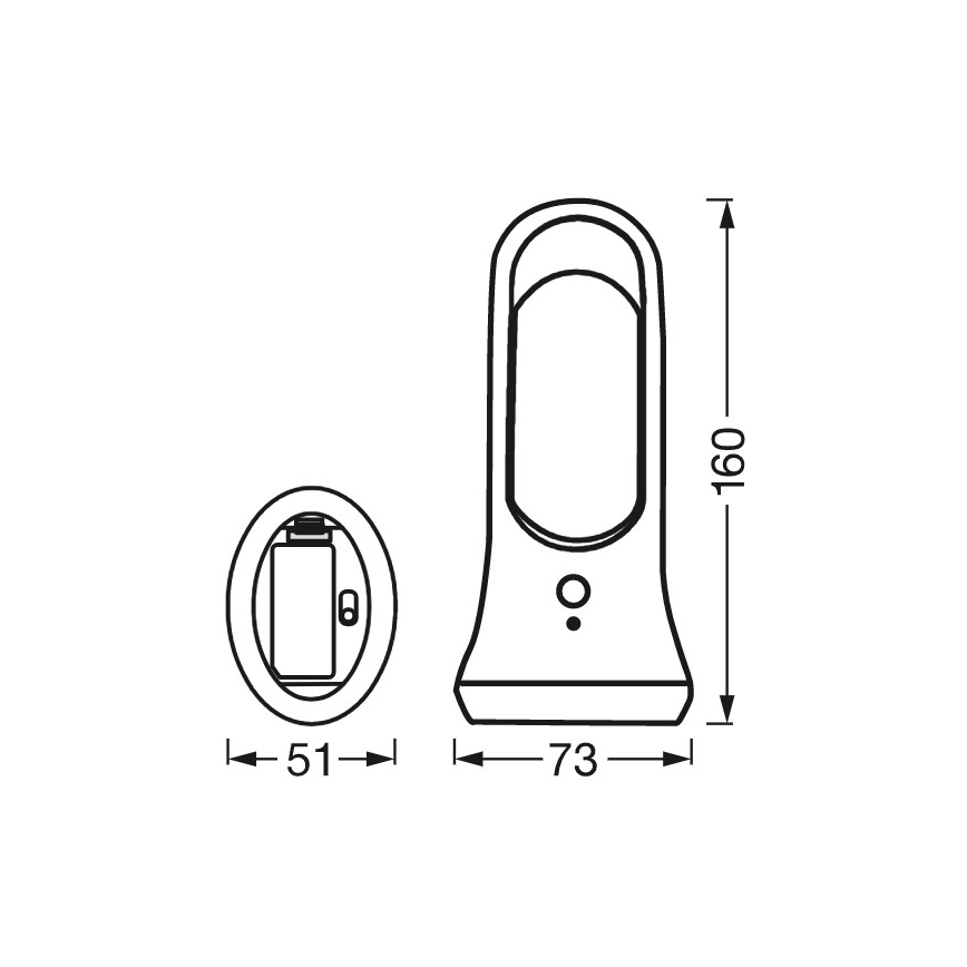 Ledvance - LED Suuntavalo anturilla MOBILE LED/0,7W/4xAAA