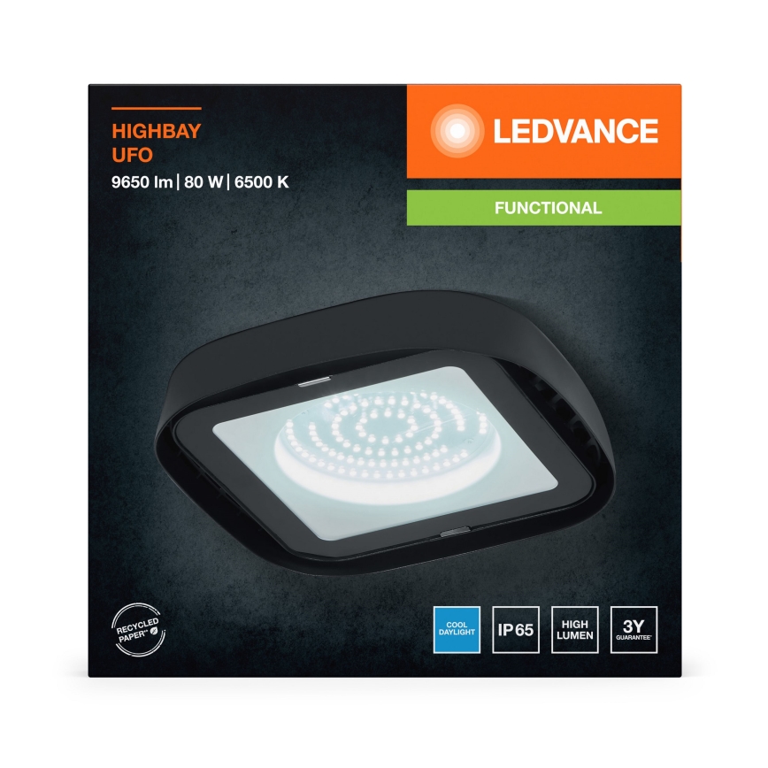 Ledvance - LED-teollisuuskattovalaisin HIGHBAY LED/80W/230V IP65 6500K