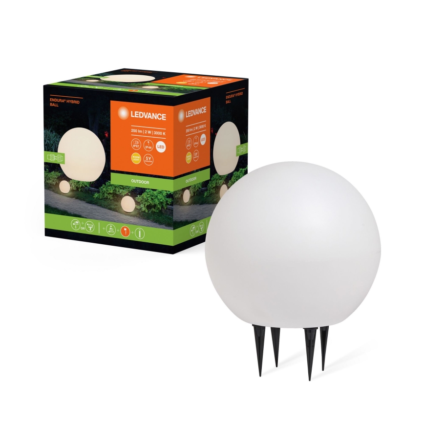 Ledvance - LED-ulkolamppu ENDURA HYBRID BALL LED/2W/12V IP44