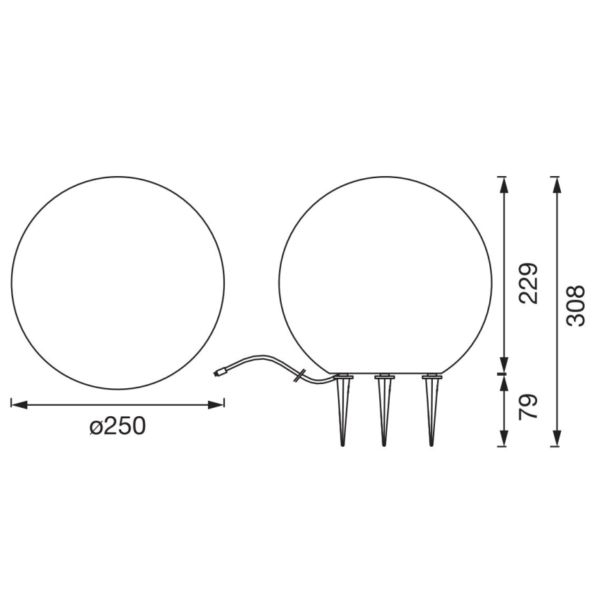 Ledvance - LED-ulkolamppu ENDURA HYBRID BALL LED/2W/12V IP44