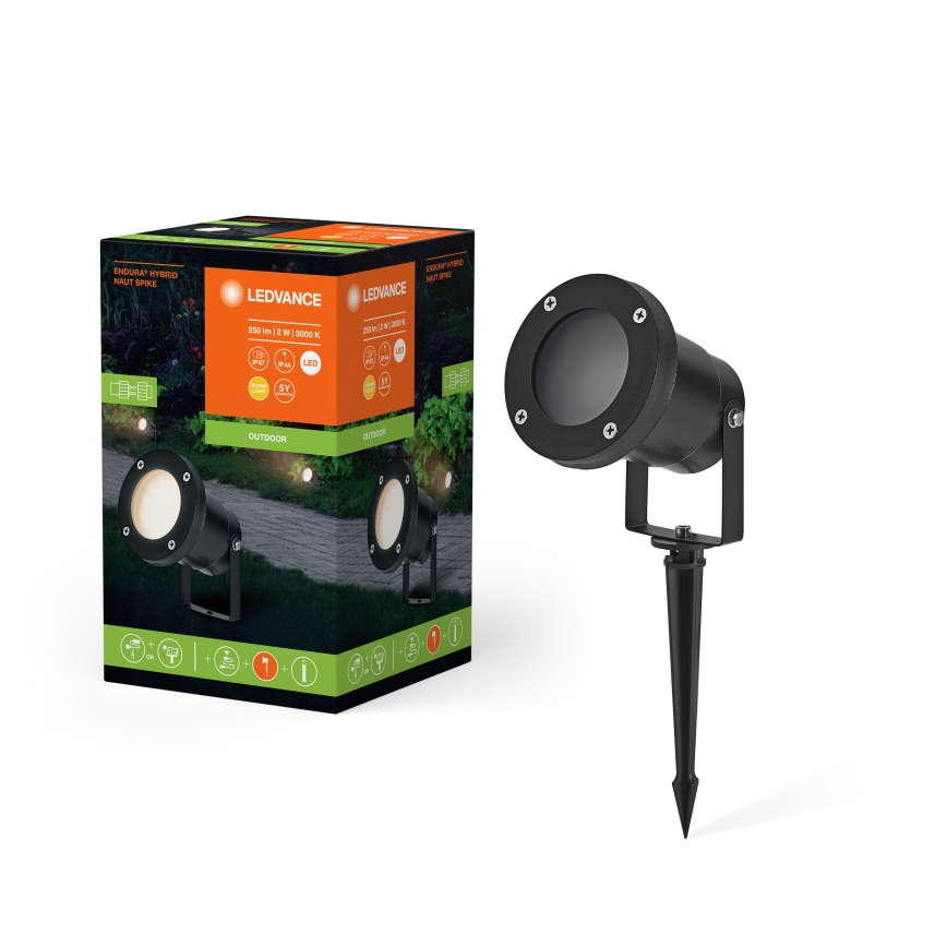 Ledvance - LED-ulkolamppu ENDURA HYBRID NAUT SPIKE LED/2W/12V IP44