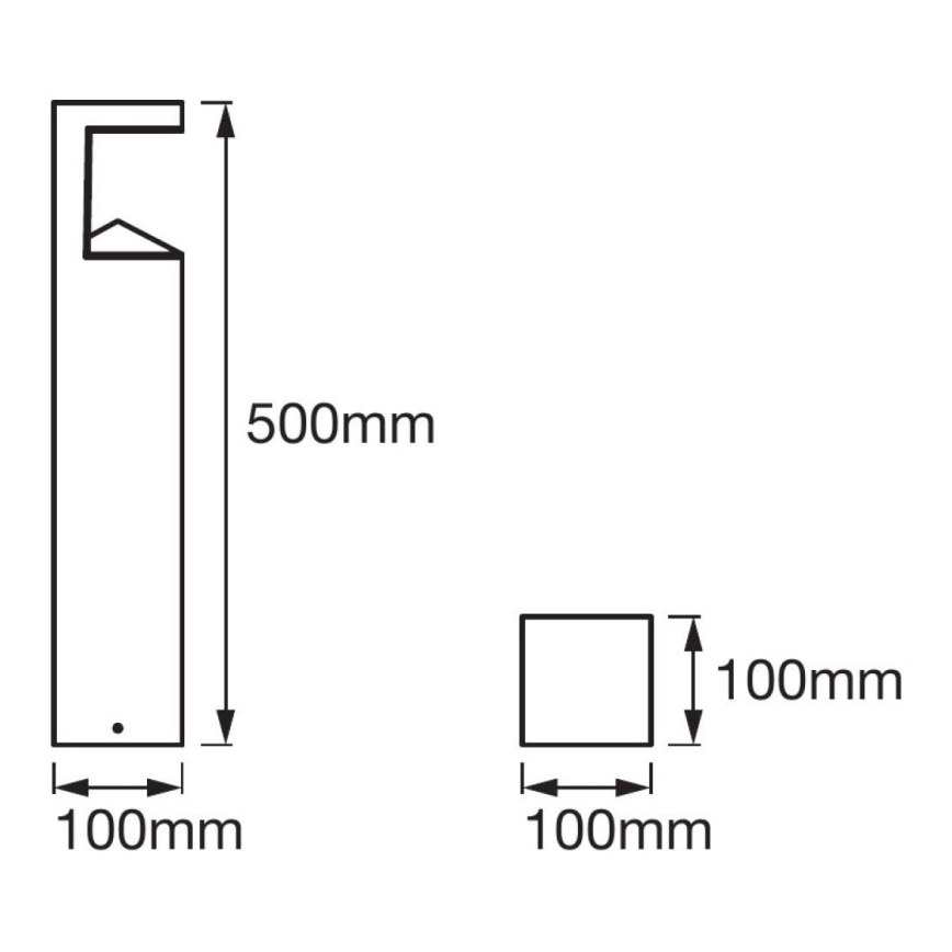 Ledvance - LED-ulkolamppu PYRAMID 1xLED/9W/230V IP44 50 cm