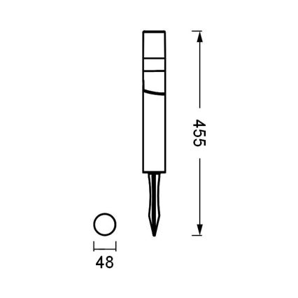 Ledvance - LED-ulkolamppu ENDURA HYBRID ROTA SPIKE LED/1W/12V IP44