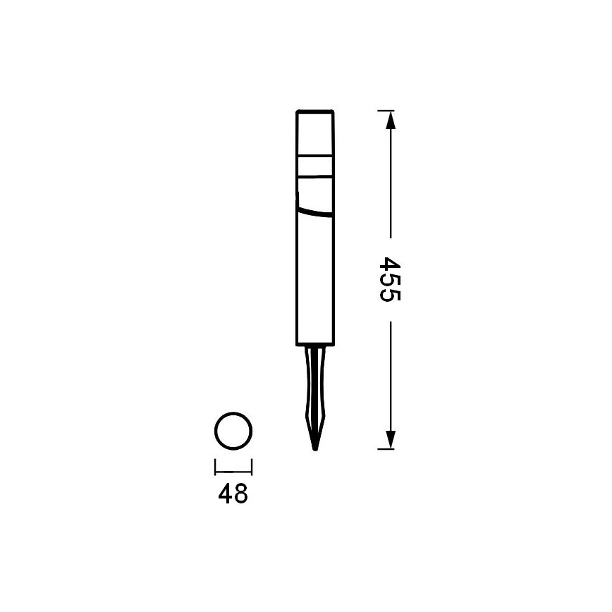 Ledvance - LED-ulkolamppu ENDURA HYBRID ROTA SPIKE LED/1W/12V IP44