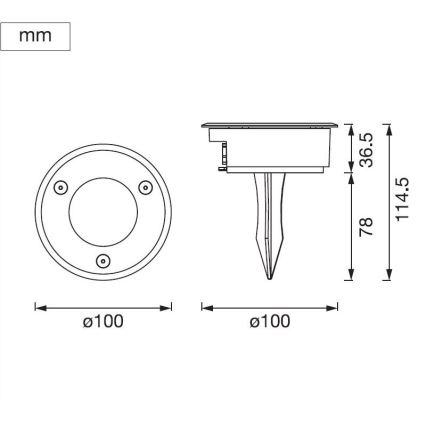 Ledvance - LED-ulkolamppu ENDURA HYBRID SPIKE LED/1W/12V IP44