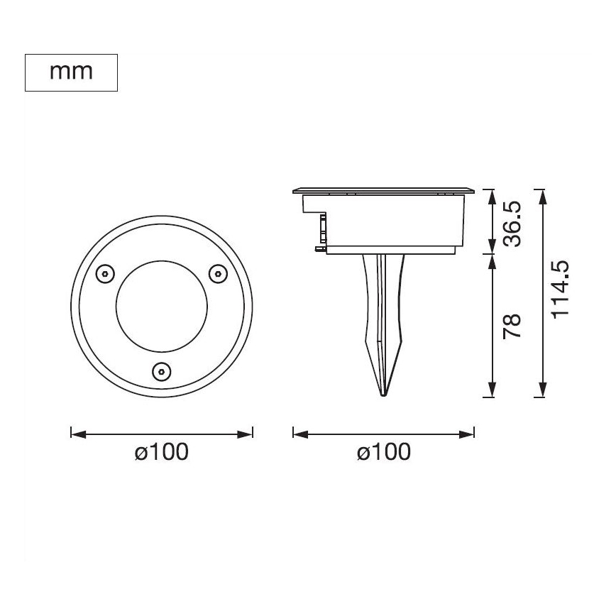 Ledvance - LED-ulkolamppu ENDURA HYBRID SPIKE LED/1W/12V IP44
