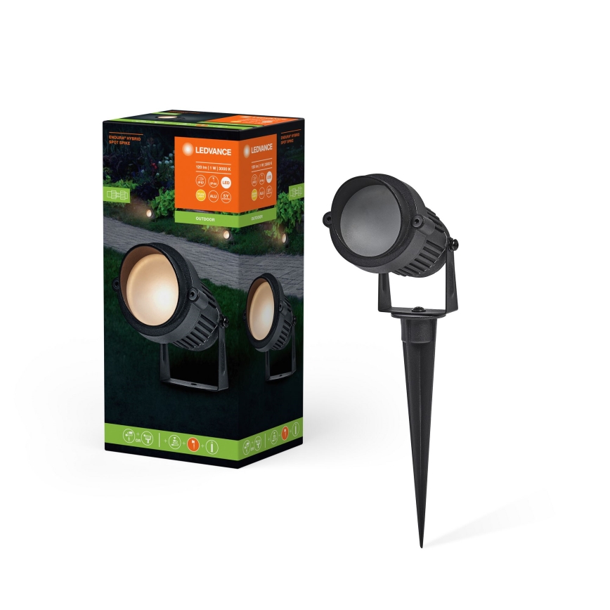 Ledvance - LED-ulkolamppu ENDURA HYBRID SPOT SPIKE LED/1W/12V IP44