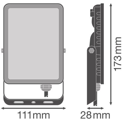 Ledvance - LED Ulkoseinä valonheitin FLOODLIGHT LED/20W/230V 6500K IP65
