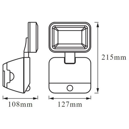 Ledvance - LED-ulkoseinävalaisin anturilla BATTERY LED/4W/6V IP54