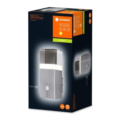 Ledvance - LED-ulkoseinävalaisin anturilla CRYSTAL 1xLED / 5W / 230V IP44