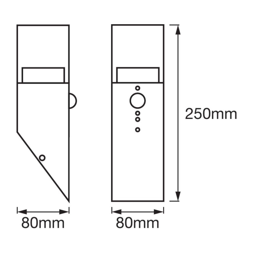 Ledvance - LED-ulkoseinävalaisin anturilla CRYSTAL 1xLED / 5W / 230V IP44