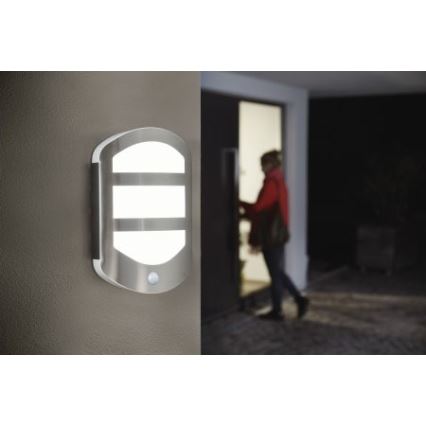 Ledvance - LED-ulkoseinävalaisin anturilla PLATE LED / 12,5W / 230V IP44