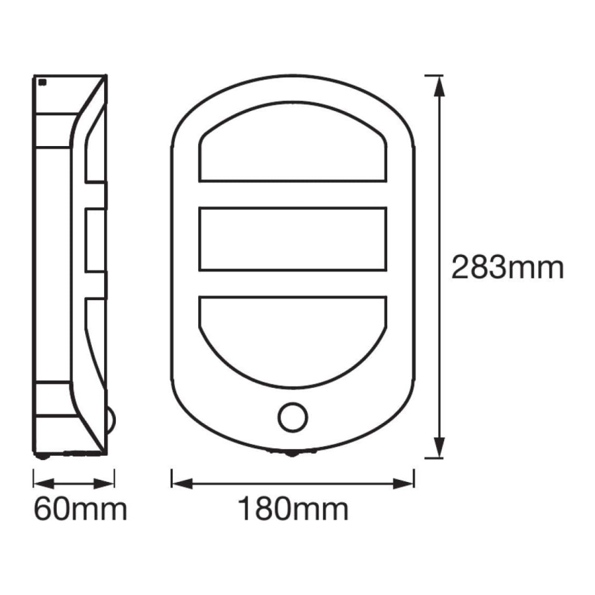 Ledvance - LED-ulkoseinävalaisin anturilla PLATE LED / 12,5W / 230V IP44