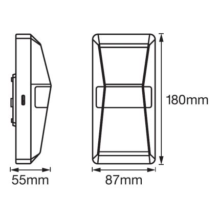 Ledvance - LED-ulkoseinävalaisin anturilla UPDOWN LED / 10W / 230V IP55