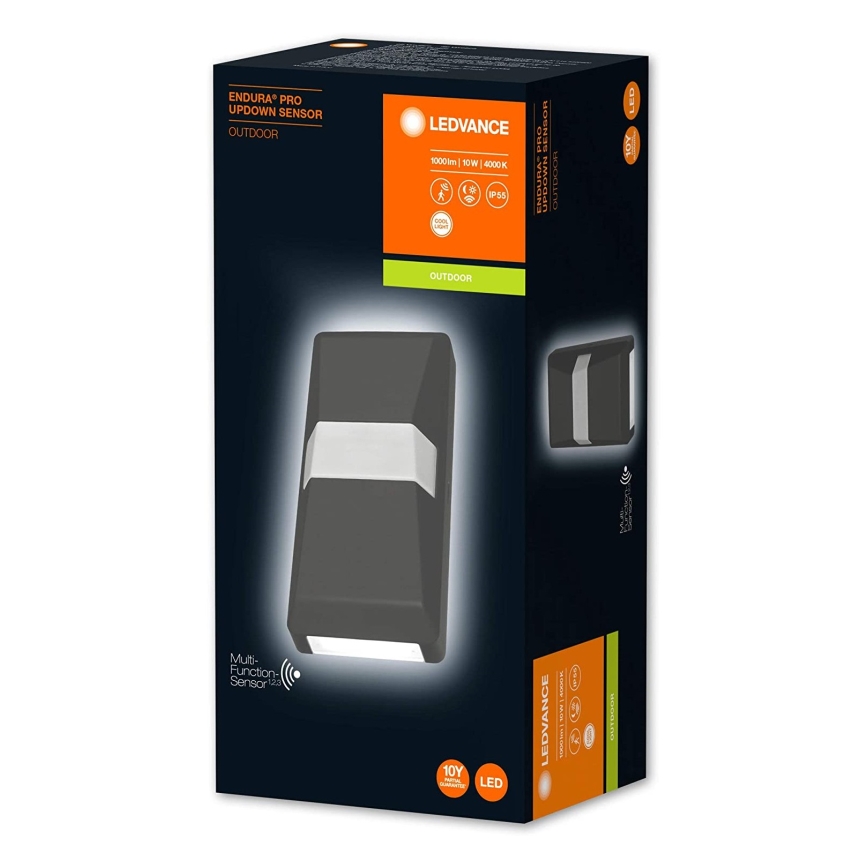 Ledvance - LED-ulkoseinävalaisin anturilla UPDOWN LED / 10W / 230V IP55