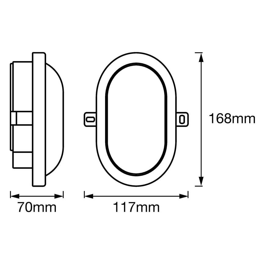 Ledvance - LED-ulkoseinävalaisin BULKHEAD LED/6W/230V IP54 musta
