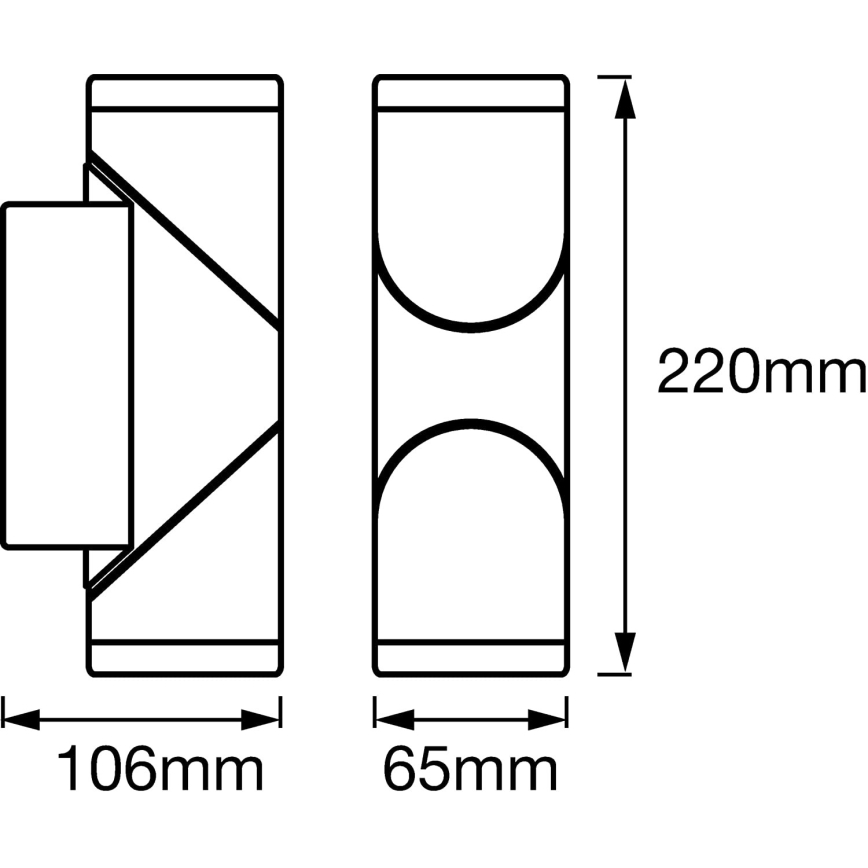 Ledvance - LED-ulkoseinävalaisin ENDURA 2xLED/13W/230V IP44