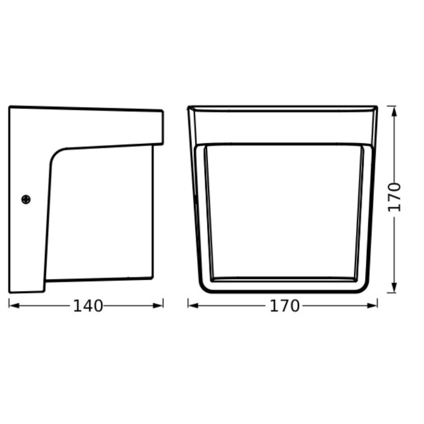Ledvance - LED-ulkoseinävalaisin ENDURA STYLE IHSAN LED/11W/230V IP65