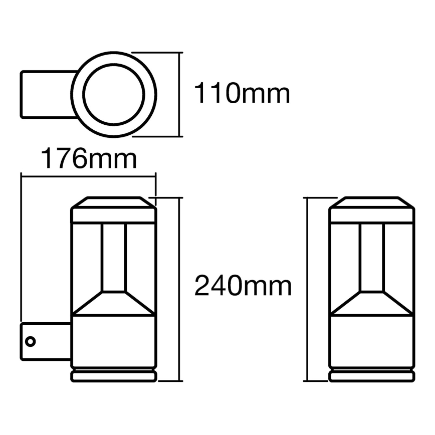Ledvance - LED-ulkoseinävalaisin LANTERN 1xLED/12W/230V IP44