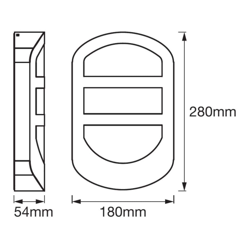 Ledvance - LED-ulkoseinävalaisin PLATE LED/12W/230V IP44