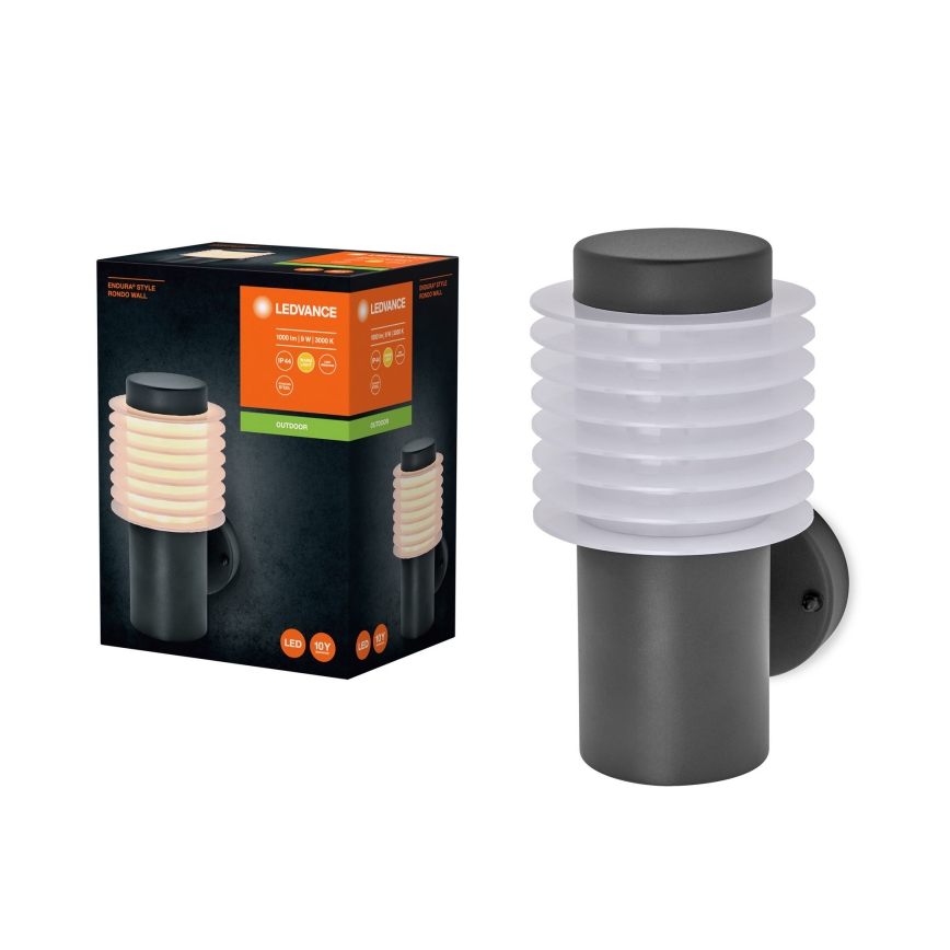 Ledvance - LED-ulkoseinävalaisin ENDURA RONDO LED/9W/230V IP44 antrasiitti