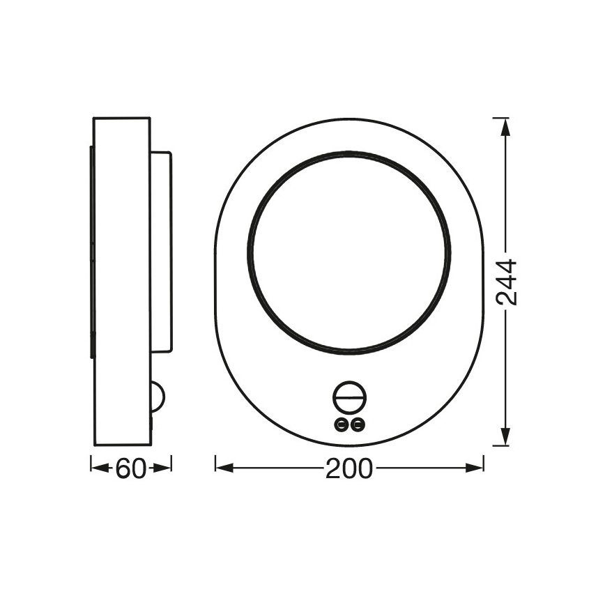 Ledvance - LED-ulkoseinävalaisin sensorilla DISC LED/8W/230V IP44