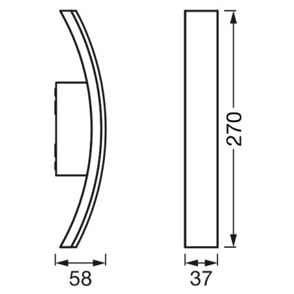 Ledvance - LED-ulkoseinävalo BOW LED/7W/230V IP54