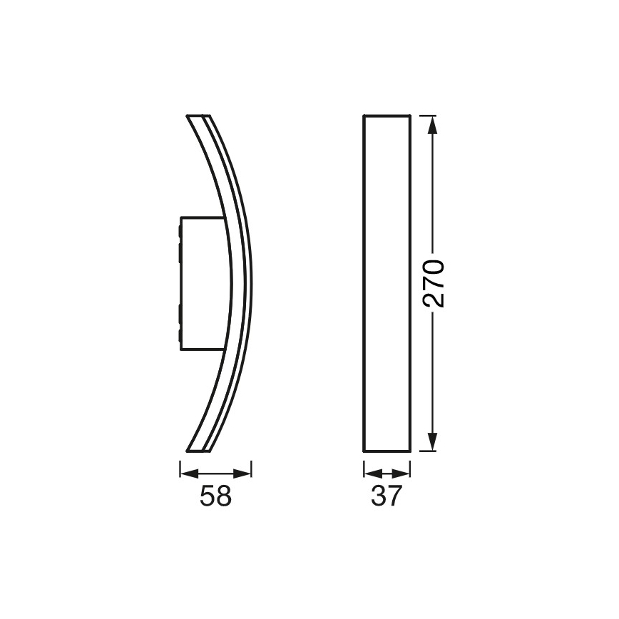 Ledvance - LED-ulkoseinävalo BOW LED/7W/230V IP54