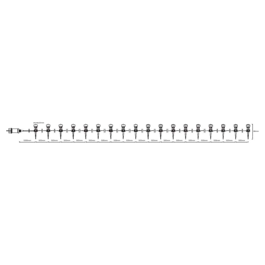 Ledvance - LED Ulkotila koristeellinen valo DOT 18xLED/0,7W/230V IP65