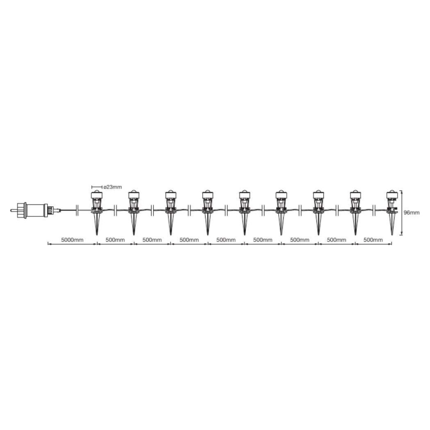 Ledvance - LED Ulkotila koristeellinen valo DOT 9xLED/0,7W/230V IP65
