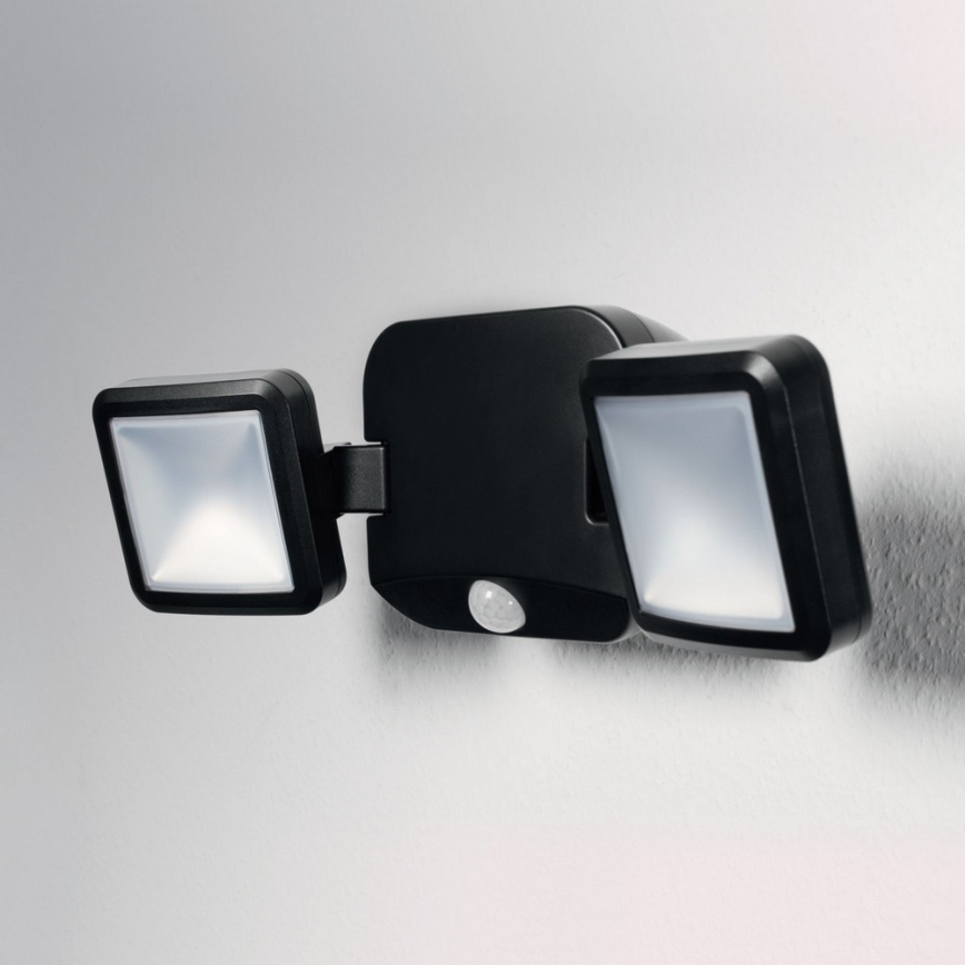Ledvance - LED Ulkovalo anturilla BATTERY 2xLED/10W/4xD IP54