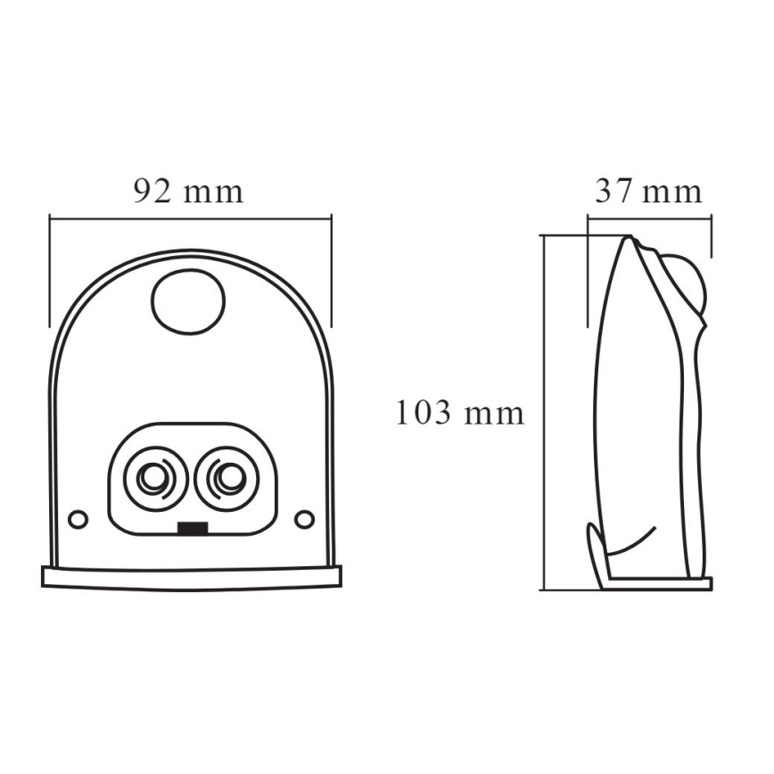Ledvance - LED Ulkovalo anturilla DOORLED LED/1W/3xAA IP54