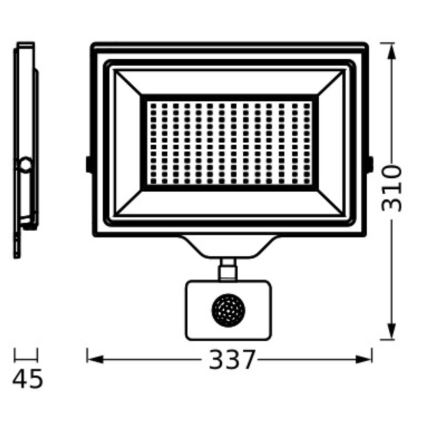 Ledvance - LED Ulkoseinävalonheitin anturilla FLOODLIGHT ESSENTIAL LED/150W/230V IP65