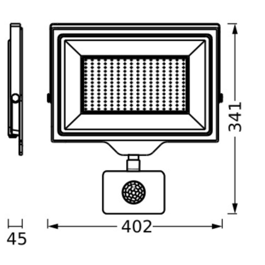 Ledvance - LED Ulkoseinävalonheitin anturilla FLOODLIGHT ESSENTIAL LED/200W/230V IP65