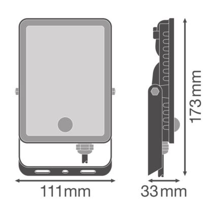 Ledvance - LED Ulkoseinävalonheitin anturilla FLOODLIGHT LED/20W/230V IP65