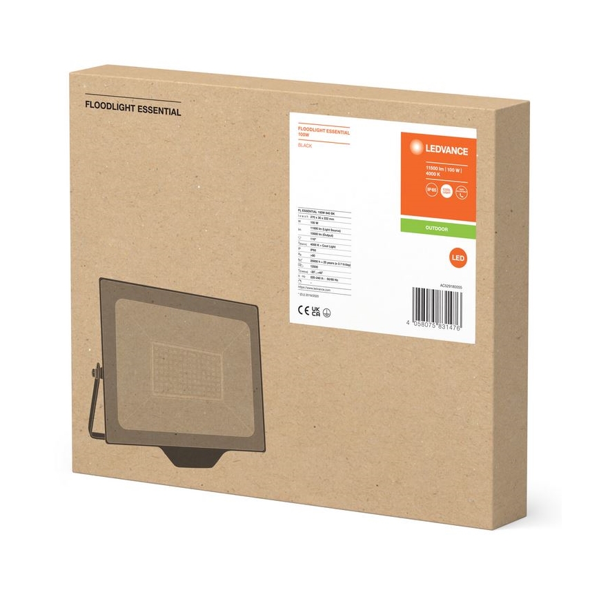 Ledvance - LED Ulkoseinävalonheitin FLOODLIGHT ESSENTIAL LED/100W/230V IP65