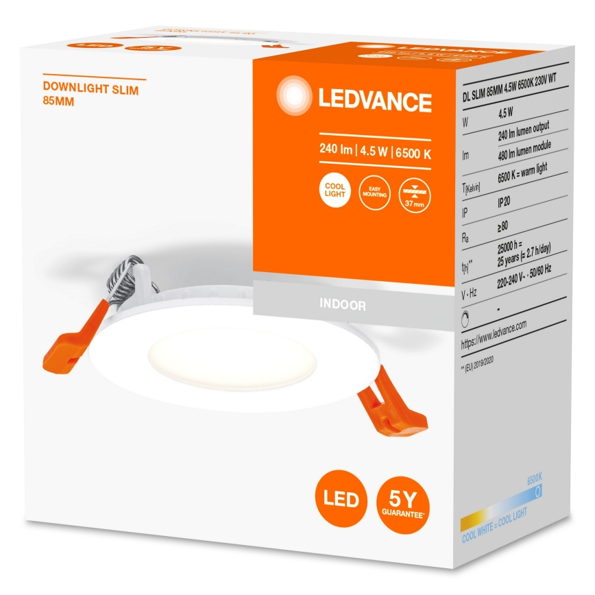 Ledvance - LED Upotettava valo SLIM LED/4,5W/230V 6500K