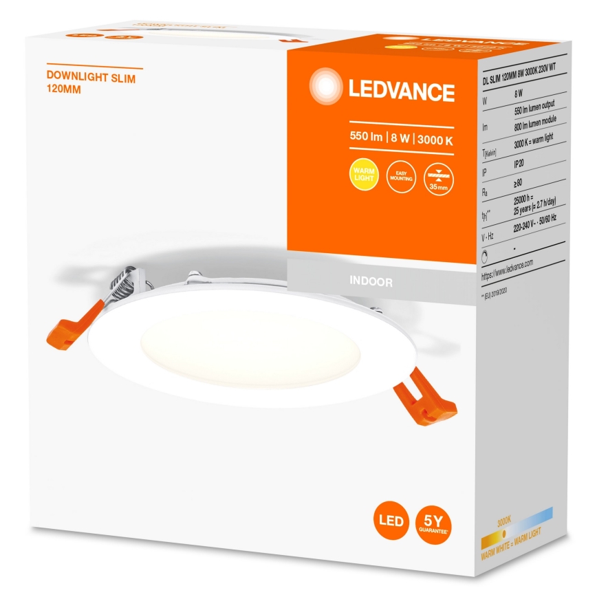 Ledvance - LED Upotettava valo SLIM LED/8W/230V 3000K