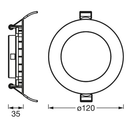 Ledvance - LED Upotettava valo SLIM LED/8W/230V 6500K