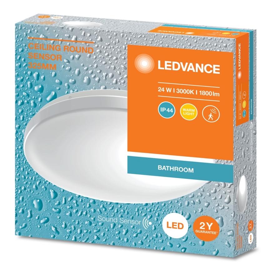 Ledvance - LED-kattovalaisin kylpyhuoneeseen anturilla CEILING ROUND LED/24W/230V IP44