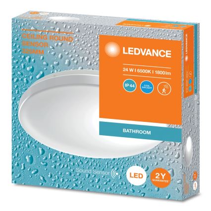 Ledvance - LED-kattovalaisin kylpyhuoneeseen anturilla CEILING ROUND LED/24W/230V IP44