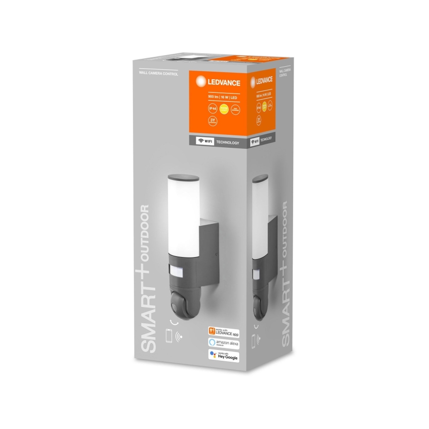 Ledvance - LED-seinävalaisin kanssa sensori ja a kamera SMART+ LED/16W/230V Wi-Fi IP44