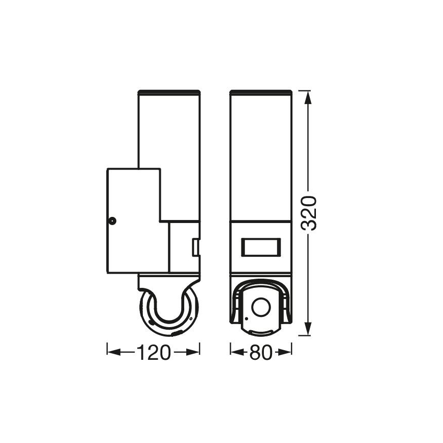 Ledvance - LED-seinävalaisin kanssa sensori ja a kamera SMART+ LED/16W/230V Wi-Fi IP44