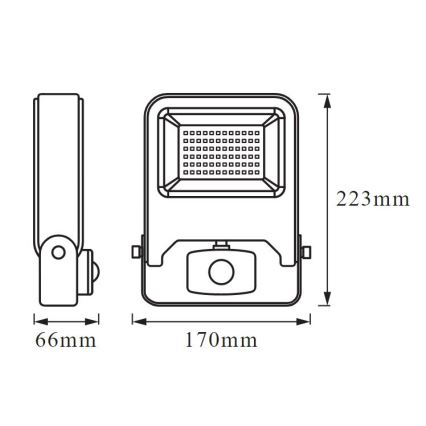Ledvance - LED-valonheitin anturilla ENDURA LED/30W/230V IP44