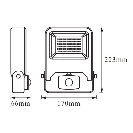 Ledvance - LED-valonheitin anturilla ENDURA LED/30W/230V IP44