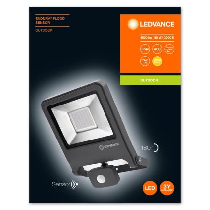 Ledvance - LED-valonheitin anturilla ENDURA LED/50W/230V IP44