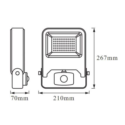 Ledvance - LED-valonheitin anturilla ENDURA LED/50W/230V IP44